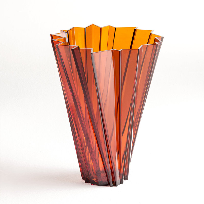 Shanghai Poly Methyl Methacrylate Table Vase, Amber