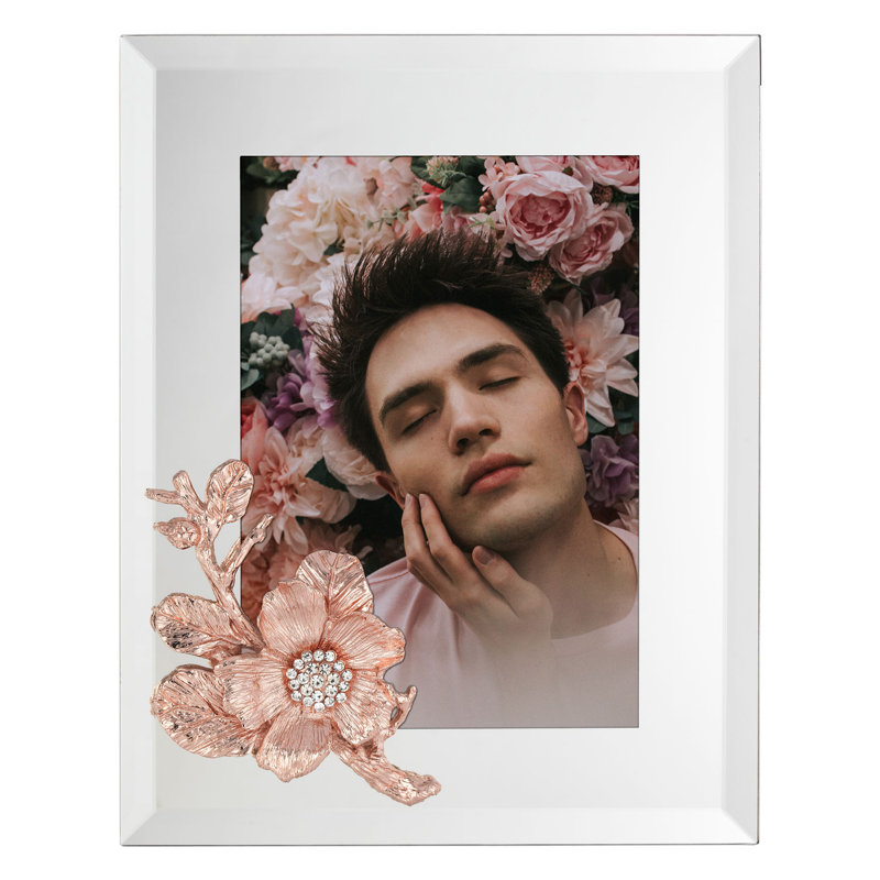 Botanica Glass Picture Frame, 5" x 7", Rose Gold
