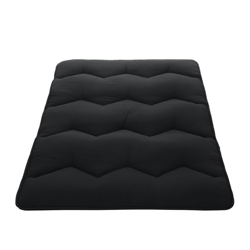 Matelas de futon pliable japonais, Noir, Grand lit