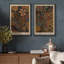 «Pastel Watercolor Blue Mountain Range Wall Modern Art Decor Rustic Minimal Chambre à coucher» 2 - Pièces sur toile-99016029-99016032