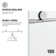 Elan 56-60" W x 76" H Sliding Frameless Shower Door with 3/8" Clear Glass
