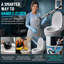 Déboucheur de toilettes haute pression avec manomètre, souffleur d'air comprimé robuste avec embouts interchangeables pour déboucher les toilettes, lavabos, douches et siphons de sol.