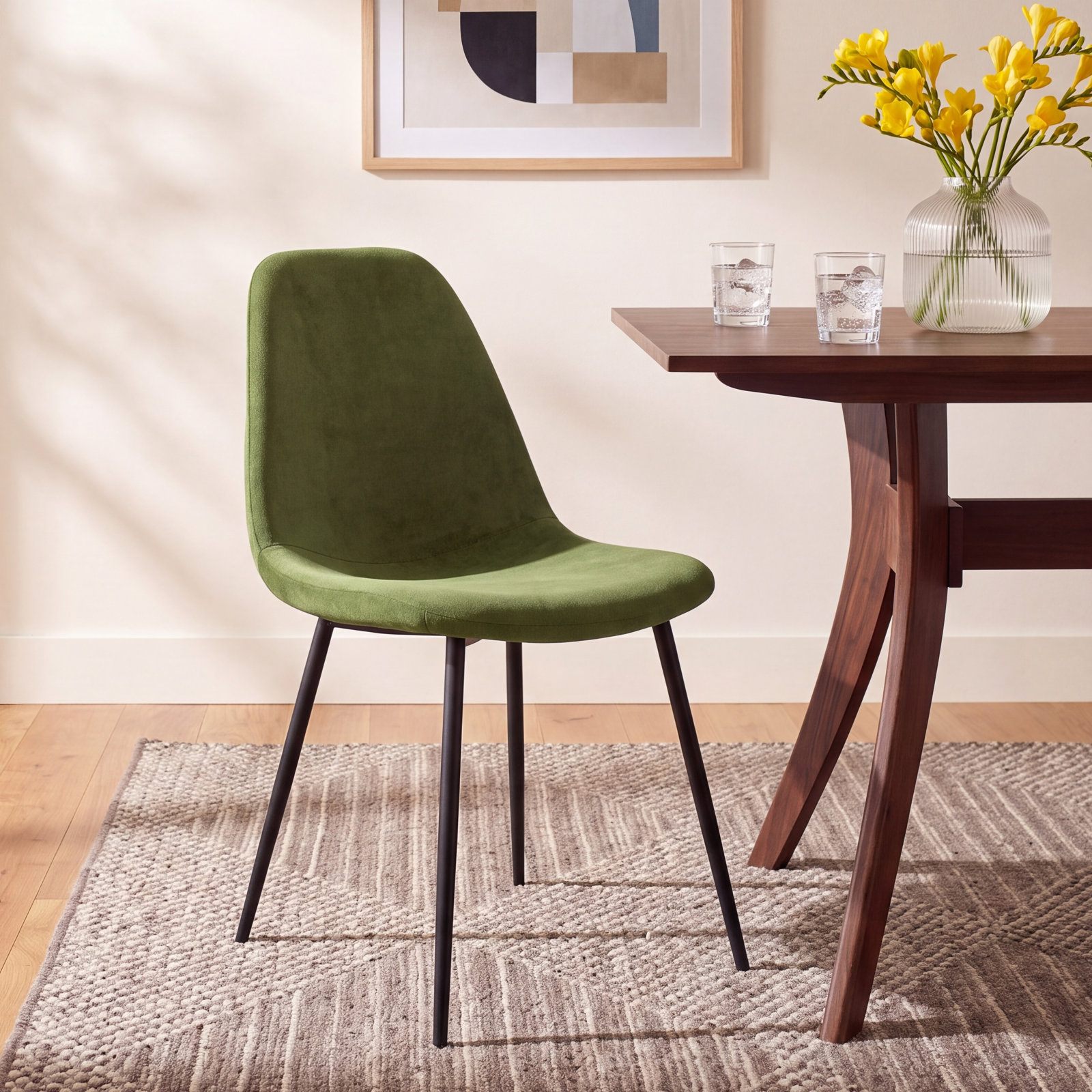 Kody Velvet Dining Chair, Bella Forest Performance Velvet