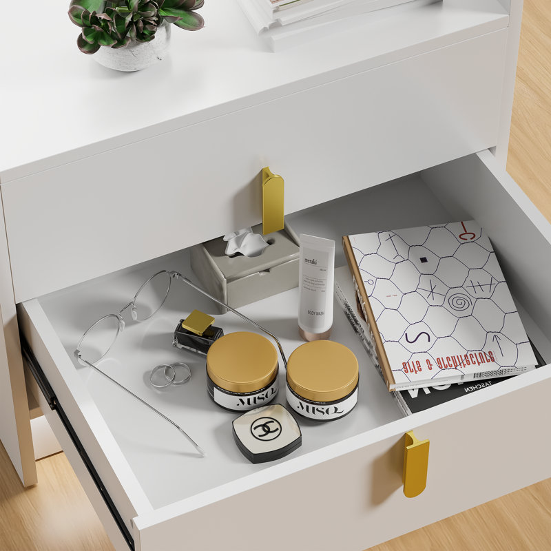Klaudio 16.7'' W Nightstand, White