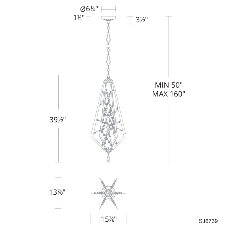 Eternity 1 - Light LED Pendant, 39.5" H x 15.88" W x 13.88" D, Antique Silver/Gold Pearl