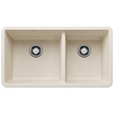 Precis SILGRANIT 33" L X 18" W Double Bowl Undermount Kitchen Sink