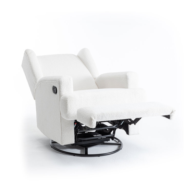 Fauteuil inclinable et oscillant rembourré classique, Beige