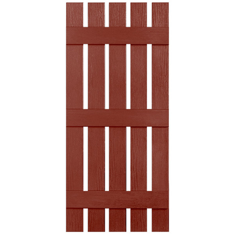 Three Batten, Five Board Open Vinyl Shutters Pair