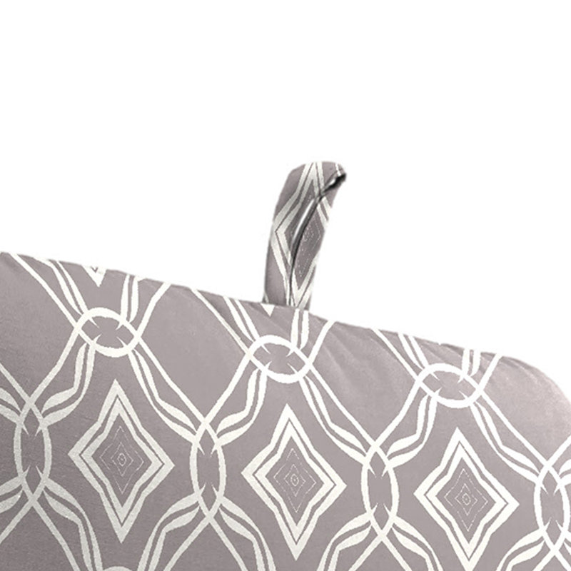 Byrom 22" x 45" Outdoor Chair Cushion with Ties and Loop, Coby Gravel