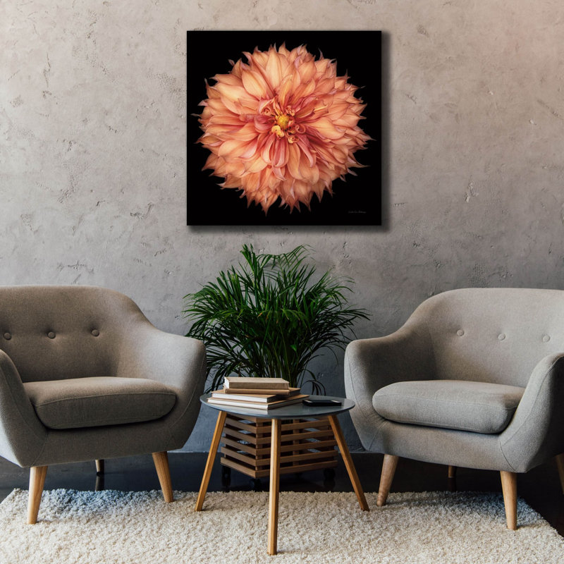  «Dahlia 1» par Debra Van Swearingen, art mural sur toile, 37 po x 37 po