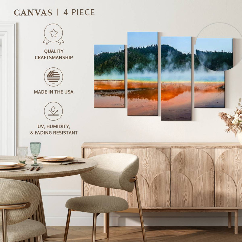 Alvord Hot Spring At Yellowstone, 48" H x 75" W