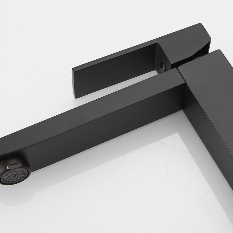 Single Hole Single Handle Bathroom Vessel Sink Faucet, Matte Black