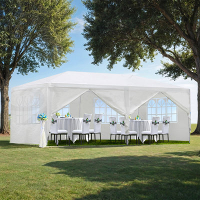 Auvent de jardin 10 x 20 pi pour abri de jardin, fête, mariage, pique-nique