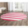 Brookvale Striped Hand-Woven Cotton Red/White Area Rug