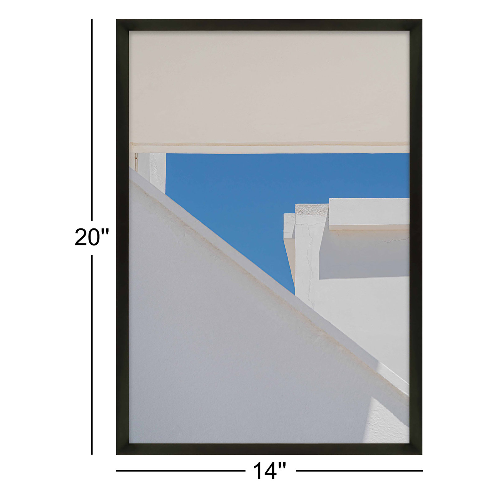 Afternoon in Greece No. 2 Print, 20" H x 14" W, Black