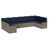 Structure grise / coussin bleu marine est en rupture de stock