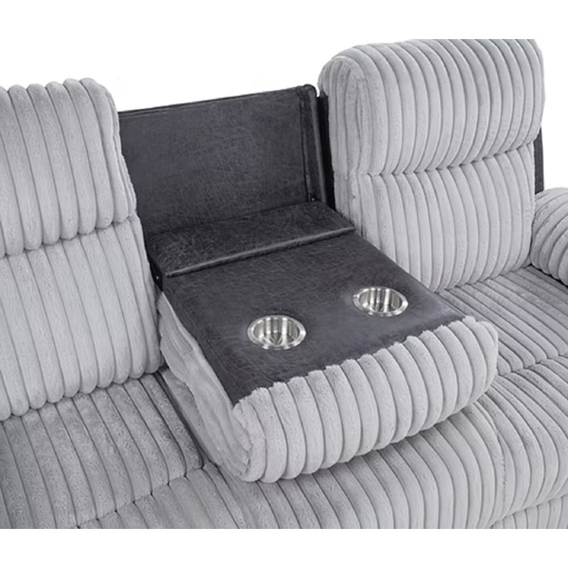 Ensemble de canapé inclinable 3 pièces Dawley, Gris