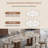 63'' Beige Sintered Stone Dining Table for 6, Rectangle Modern Dining Table with Double Brown Wood Legs, Mid Century Modern Kitchen Table-1422037069-1422037070-1422602262