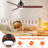 Farmhouse 52" 3-Blades Indoor Matte Black Solid Wood Ceiling Fan With LED Light, Quite DC Motor and Remote Control-1126380625-1126380624-1126380627