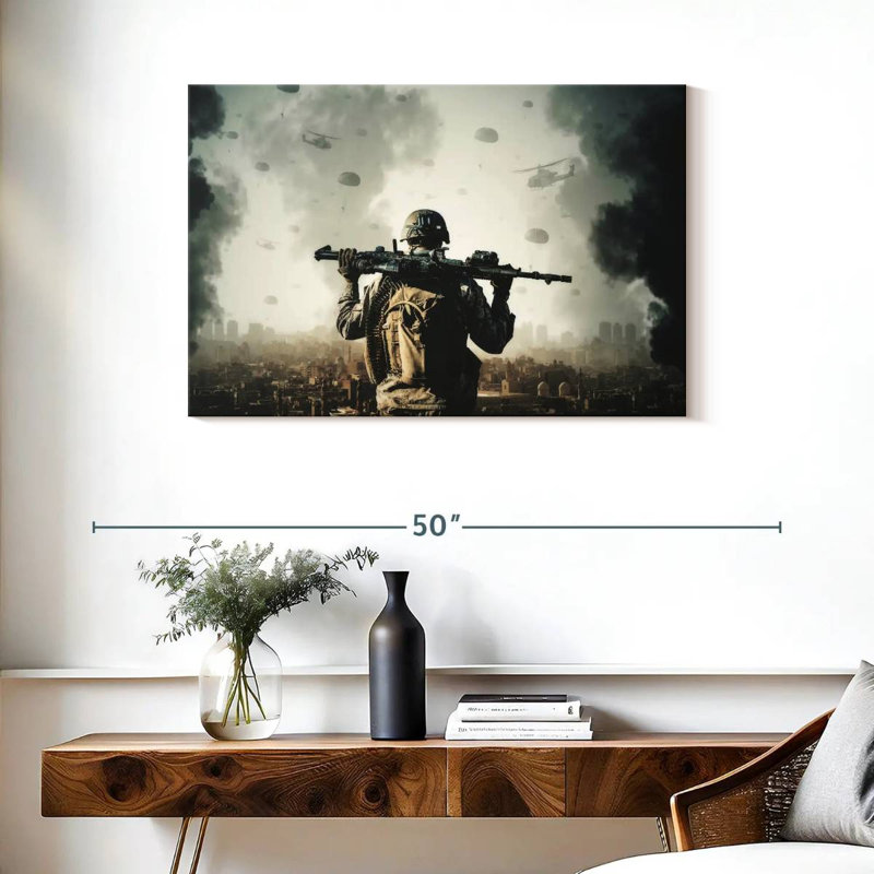 Zone de guerre militaire, H 24 po x l 36 po