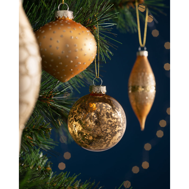 62.3cm Assorted Glass Bauble, Gold
