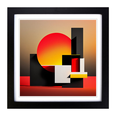 Sunset Suprematism No.1 - Framed Print