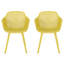 Chaise de salle à manger jaune pour l'extérieur, stable et tendance, avec un design unique