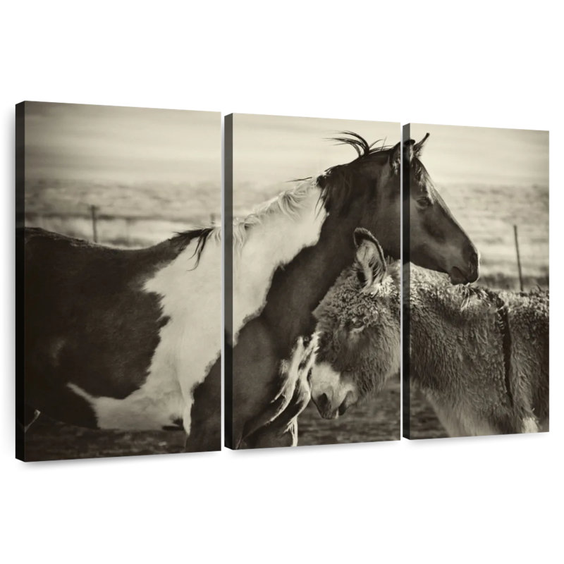 Brampt Kissing Horses I, 20" H x 33" W