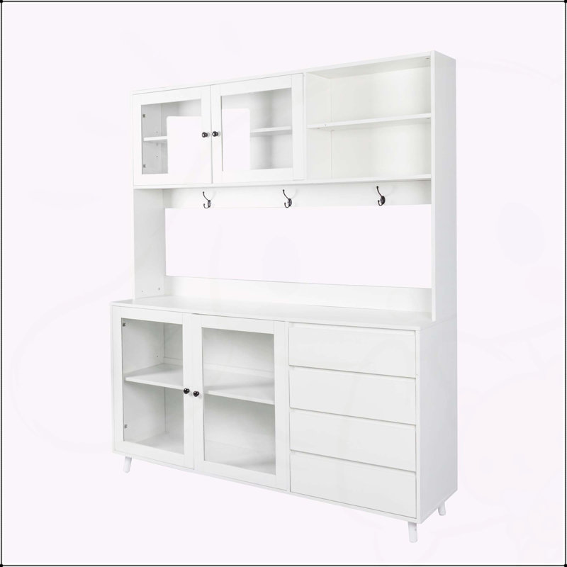 Grande huche de cuisine l 63 po, Blanc