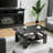 Rectangular Tempered Glass Coffee Table with Shelf-1450897545-1450897550