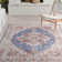 Anthea Tufted Plum Red/Jeans Blue Rug