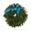 Christmas Wreath Tartan Vegan Leather Round Coasters-641020857