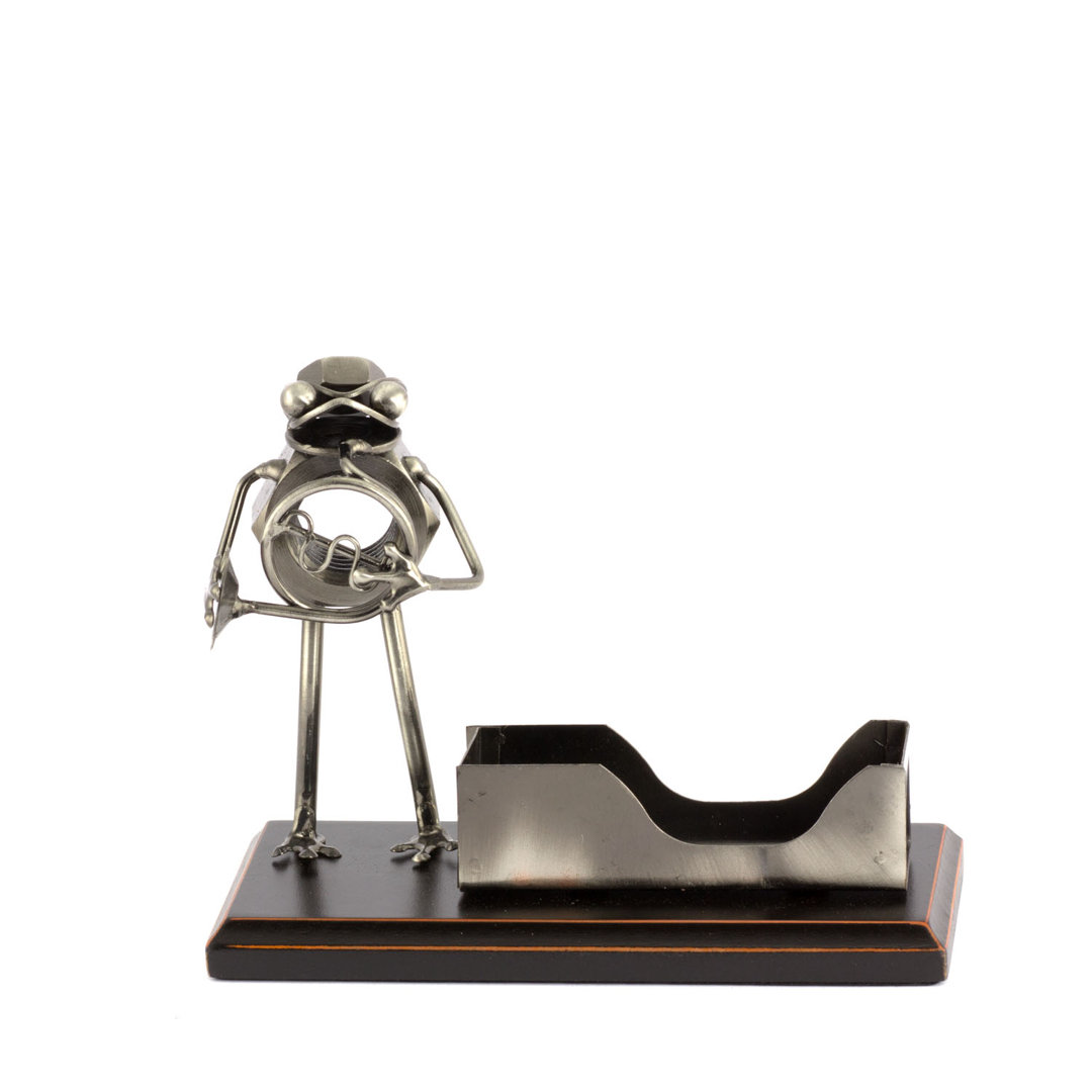 LoftDesigns Kartenhalter Frosch mit Horn 