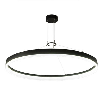 Luminaire suspendu géométrique noir à 1 lumière Onecre