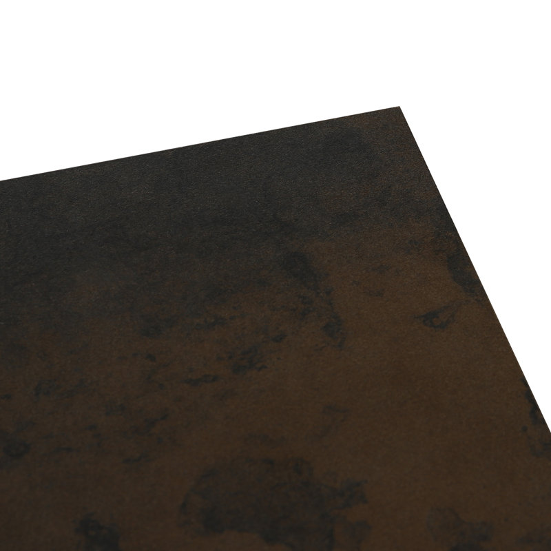 Glynis L-Shaped Steel Computer Desk, Black/Rust