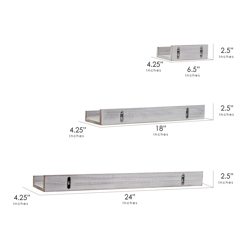 Atnip 3 Piece Floating Shelf