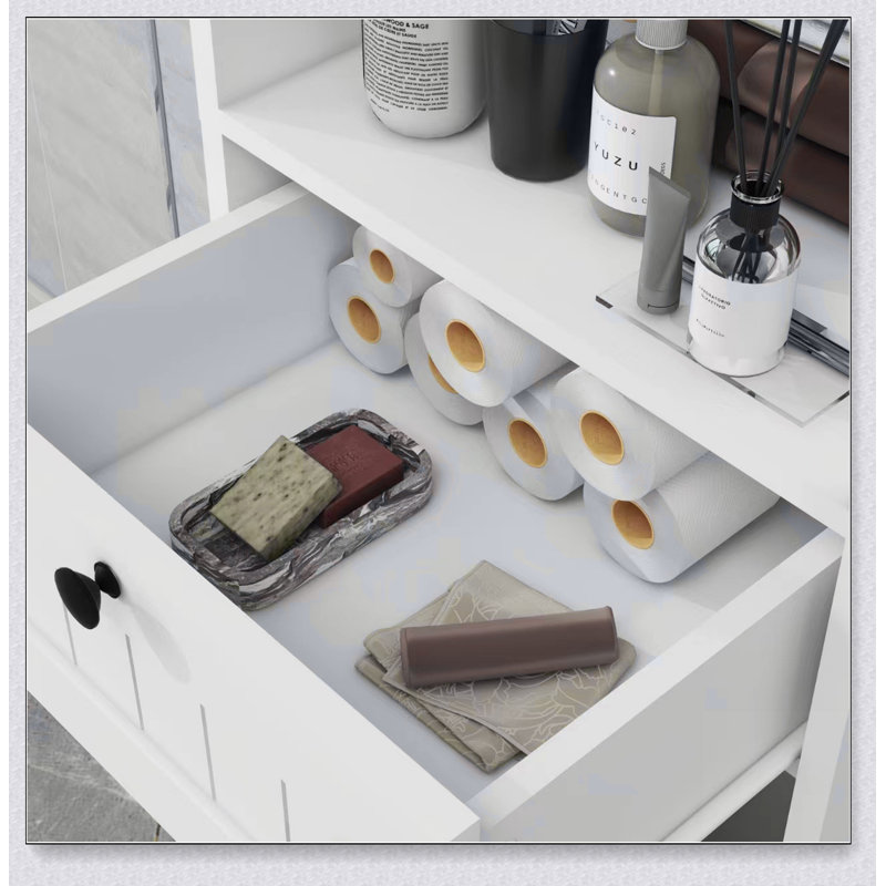 Armoire de trieur de linge inclinable à un compartiment et un tiroir