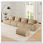 Canapé modulaire modulaire pour le salon, tissu en flanelle, très texturé, canapé 4 places surdimensionné-439953494-439953493-439953835