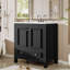Meuble-lavabo autoportant avec cadre en bois massif 30 po avec lavabo et organisateur de porte-66773590-63681520