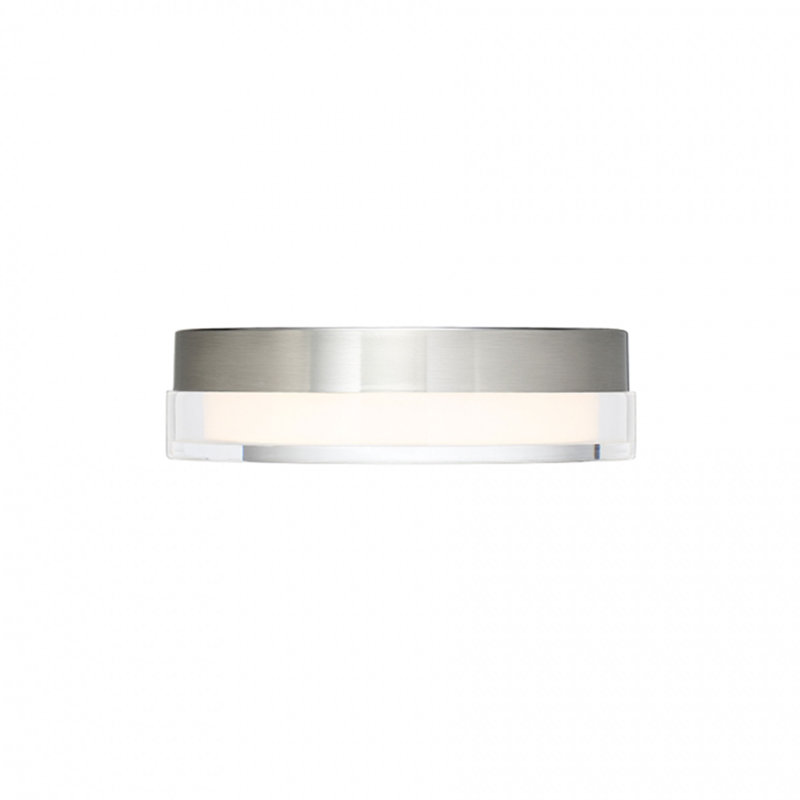 Pi Black Outdoor Flush Mount, Stainless Steel, 2.5" H x 9" W x 9" D, 3500K