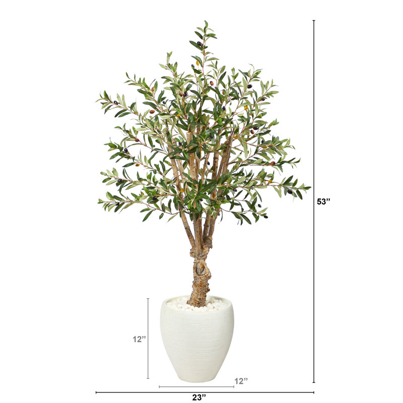 Olive artificielle 53 po en pot