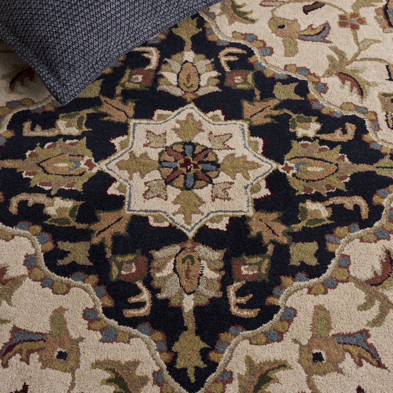 Tapis oriental en laine touffeté à la main Balthrop, Rectangle 5 pi x 8 pi