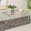 Table basse en acrylique en forme de cube Nichalaus