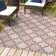Kaliee Modern Geometric Tile Pattern Salmon/Cream Indoor/Outdoor Rug