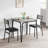 Cineraria Solid Wood Solid Wood Top Four Leg Dining Set-2147123006-2147122977-2147123007