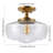 Tatem Glass Semi Flush Mount-508302456