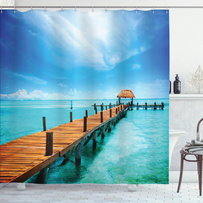 Shower Curtain with Hooks Included
