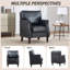 Chaise d'appoint avec accoudoir à garniture cloutée-589084757