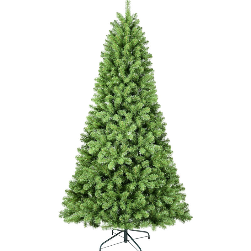 Arbre de Noël de 7,5 pi avec fil mémoire, arbre articulé de 1200 pointes, assemblage rapide et sans effort pour les pointes festives intérieures, branches en fil artificiel, festivités d'installation