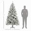 Arbre de Noël artificiel enneigé 7,5 pi avec branches réalistes-1165533333